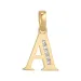 letter a zirkoon hanger in 9 karaat goud