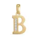 letter b zirkoon hanger in 9 karaat goud