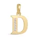 letter d zirkoon hanger in 9 karaat goud