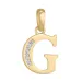 letter g zirkoon hanger in 9 karaat goud