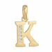 letter k zirkoon hanger in 9 karaat goud