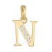 letter n zirkoon hanger in 9 karaat goud