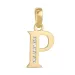 letter p zirkoon hanger in 9 karaat goud