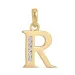 letter r zirkoon hanger in 9 karaat goud