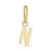 letter n hanger in 9 karaat goud