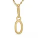 letter o ketting in verguld sterlingzilver met hanger in 9 karaat goud