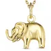 olifant ketting in verguld sterlingzilver met hanger in 8 karaat goud