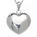 hart ketting in zilver met hanger in zilver