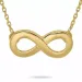 ketting in verguld sterlingzilver met infinity hanger in verguld sterlingzilver