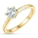 6,5 mm zirkoon solitaire ring in 9 karaat goud