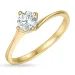 6,0 mm zirkoon solitaire ring in 9 karaat goud