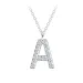 letter a zirkoon ketting in zilver