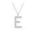 letter e zirkoon ketting in zilver