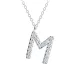 letter m zirkoon ketting in zilver