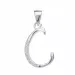 Letter c zirkoon hanger in zilver