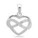 Hart infinity zirkoon hanger in zilver