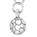 voetbal ketting in zilver met hanger in zilver