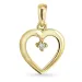 hart diamant hanger in 8 caraat goud 0,02 ct