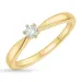 diamant solitaire ring in 14 karaat goud 0,10 ct