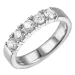 lab grown diamant mémoire ring in 14 karaat witgoud 5 x 0,20 ct