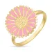 margriet pink ring in verguld sterlingzilver