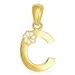 letter c hanger in verguld sterlingzilver