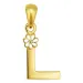 letter l hanger in verguld sterlingzilver