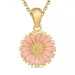 margriet pink ketting in verguld sterlingzilver met hanger in verguld sterlingzilver