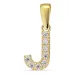 letter j hanger in 8 karaat goud