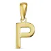 letter p hanger in 8 karaat goud