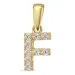 letter f hanger in 8 karaat goud