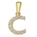 letter c hanger in 8 karaat goud