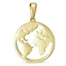 world hanger in 8 karaat goud