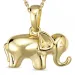 olifant ketting in verguld sterlingzilver met hanger in 8 karaat goud