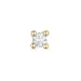 1 x 0,10 ct diamant solitaire oorbel in 14 karaat goud met diamant 