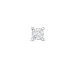 1 x 0,08 ct diamant solitaire oorbel in 14 karaat witgoud met diamant 