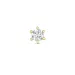 1 x 0,09 ct diamant solitaire oorbel in 14 karaat goud met diamant 