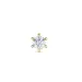 1 x 0,10 ct diamant solitaire oorbel in 14 karaat goud met diamant 