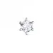 1 x 0,15 ct diamant solitaire oorbel in 14 karaat witgoud met diamant 