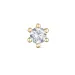 1 x 0,15 ct diamant solitaire oorbel in 14 karaat goud met diamant 