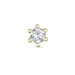 1 x 0,16 ct diamant solitaire oorbel in 14 karaat goud met diamant 