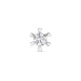 1 x 0,09 ct diamant solitaire oorbel in 14 karaat witgoud met diamant 