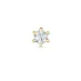 1 x 0,03 ct solitaire oorbel in 14 karaat goud met diamant 