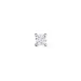 1 x 0,05 ct solitaire oorbel in 14 karaat witgoud met diamant 