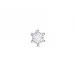 1 x 0,05 ct solitaire oorbel in 14 karaat witgoud met diamant 