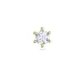 1 x 0,07 ct diamant solitaire oorbel in 14 karaat goud met diamant 