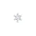 1 x 0,07 ct diamant solitaire oorbel in 14 karaat witgoud met diamant 