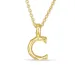 letter c hanger met ketting in verguld sterlingzilver