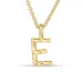 letter e hanger met ketting in verguld sterlingzilver