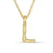 letter l hanger met ketting in verguld sterlingzilver